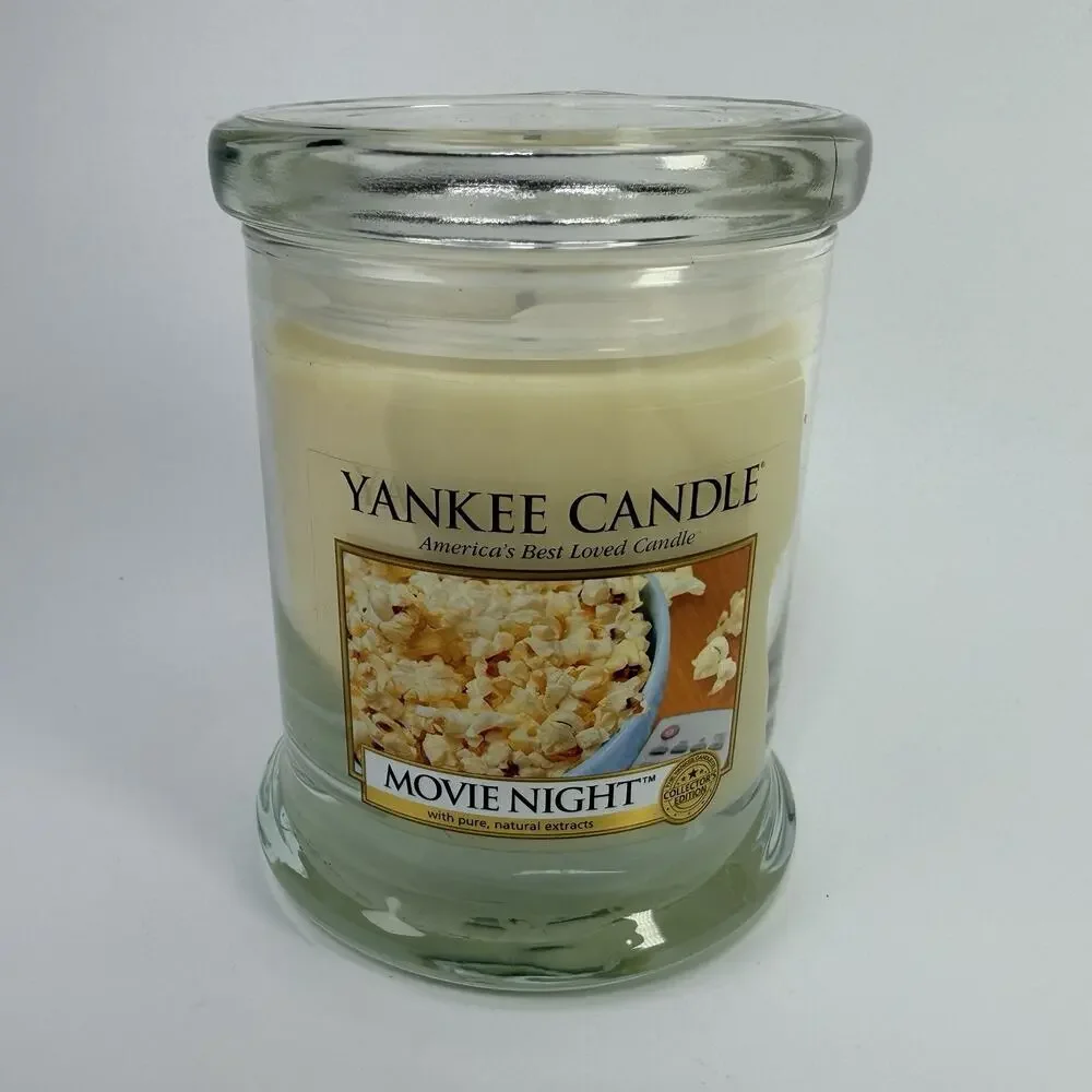 Yankee Candle Movie Night Collector’s Edition 8 oz Popcorn Pedestal Jar NEW